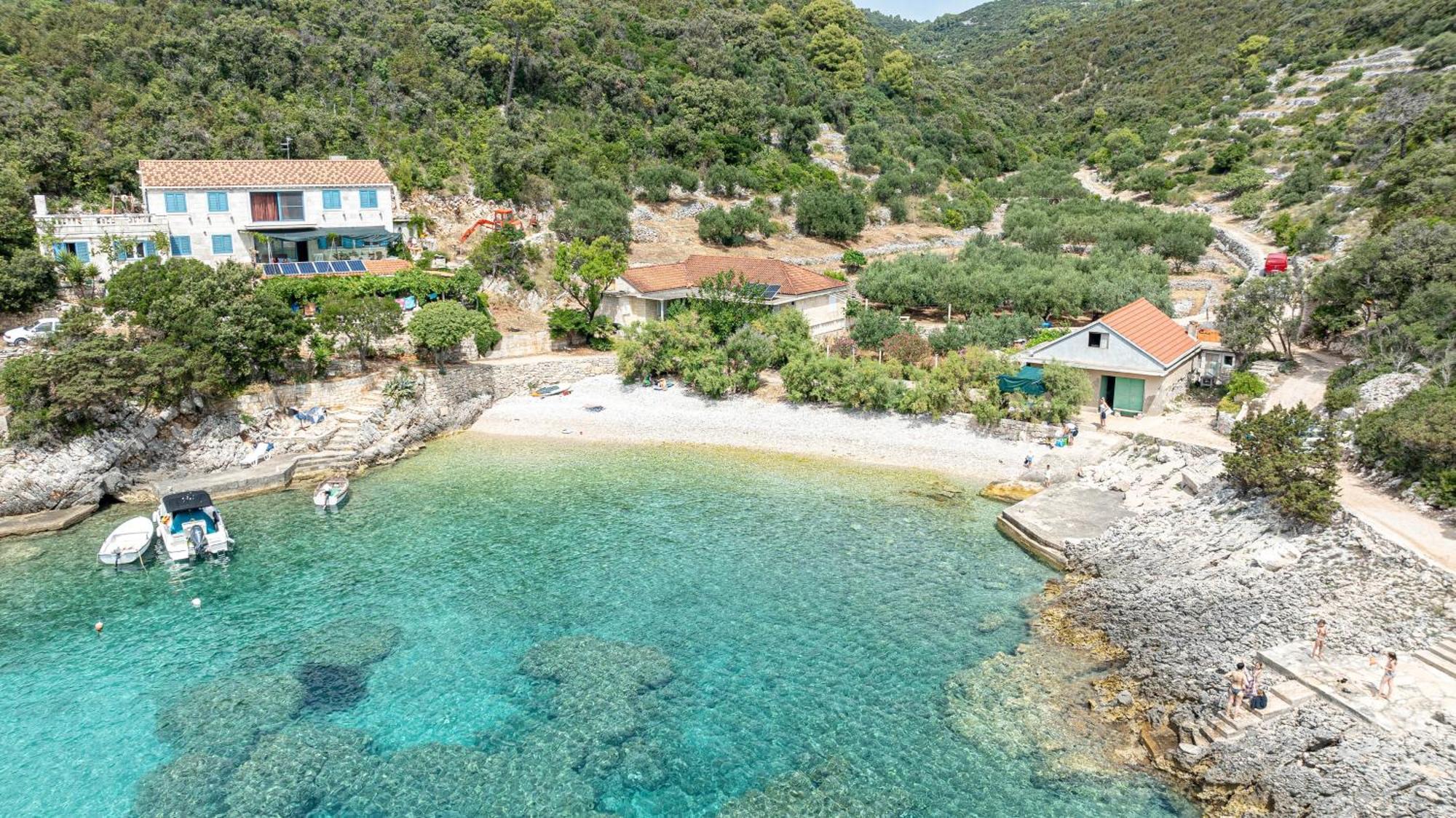 Seaside House For Families With Children Cove Rasohatica, Korcula - 4386 لومباردا المظهر الخارجي الصورة