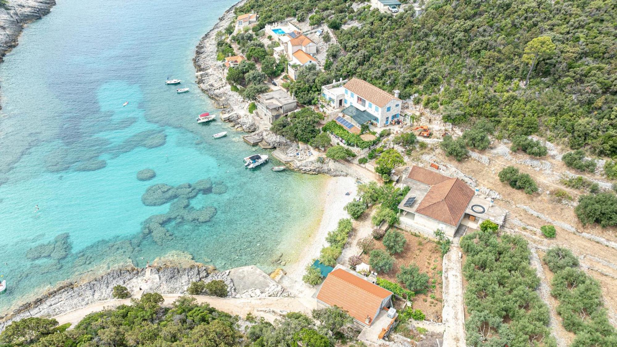 Seaside House For Families With Children Cove Rasohatica, Korcula - 4386 لومباردا المظهر الخارجي الصورة